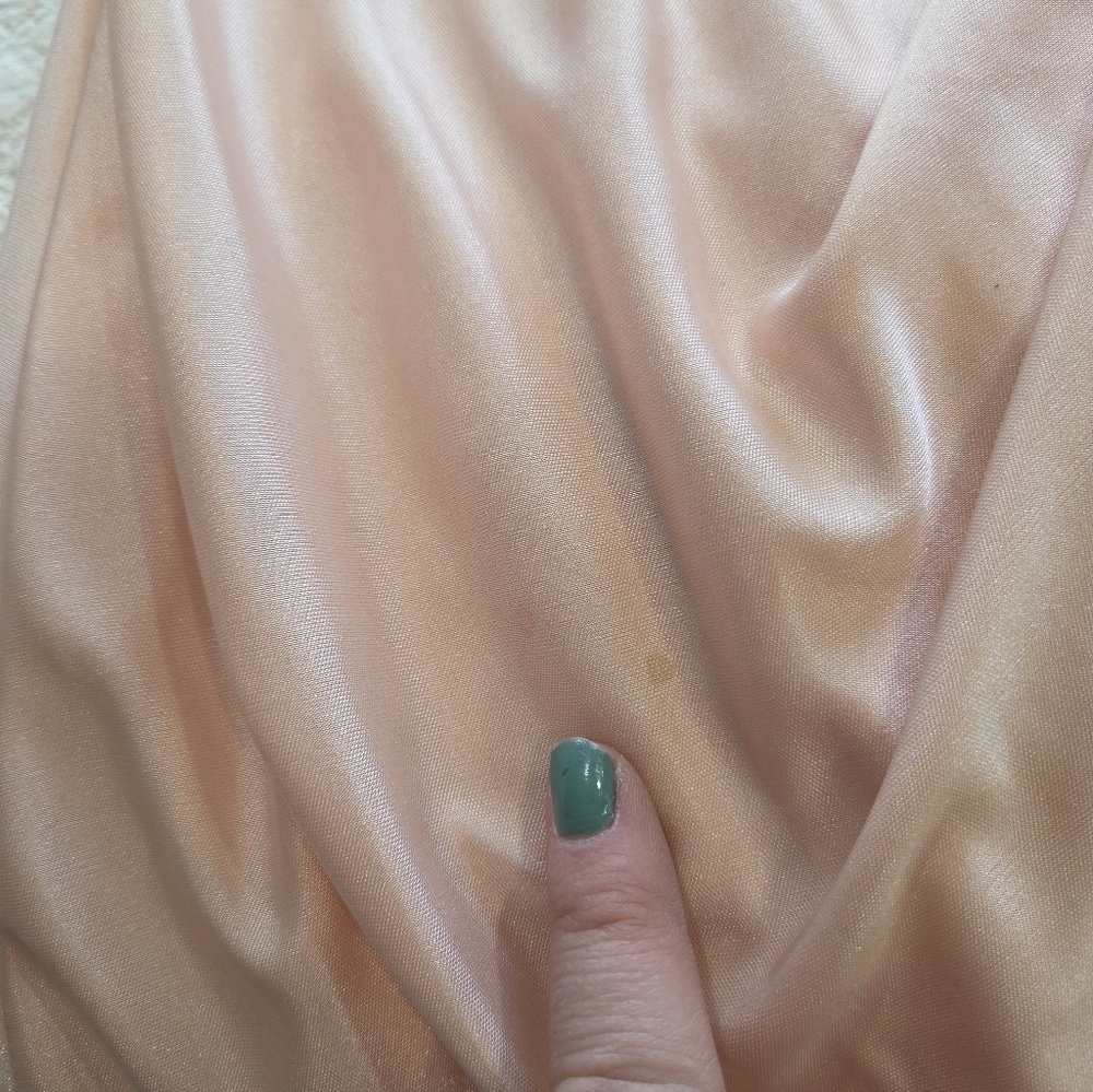 VTG Betsy & Adam Evening Dress Size 6 Pink Draping Wrap Beaded Clasp 80s Glam - Picture 16 of 16